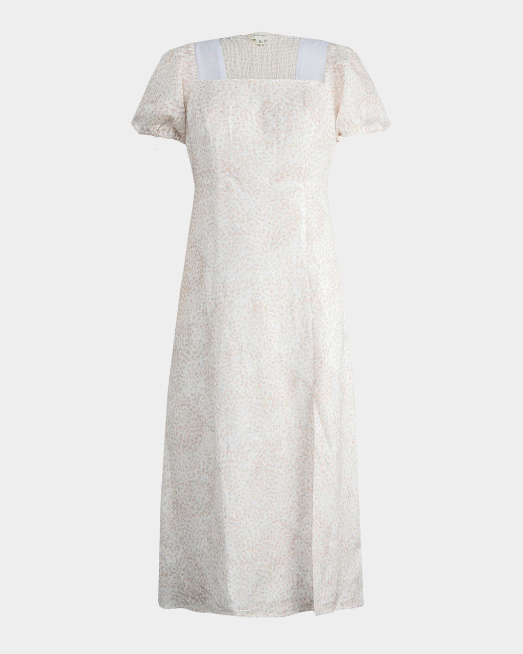 Hazy Linen Puff Sleeve Dress