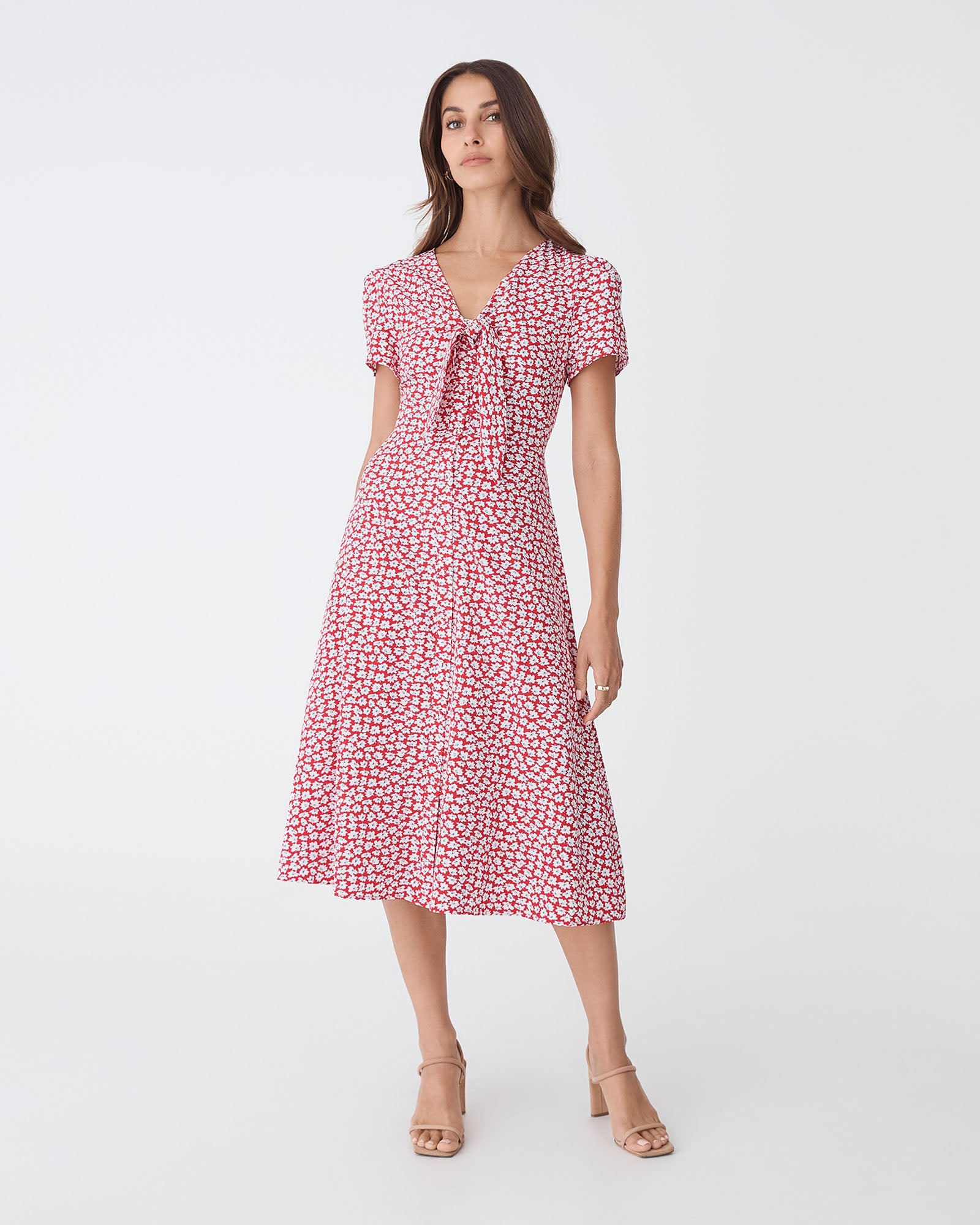 Tara Floral Button Midi Dress