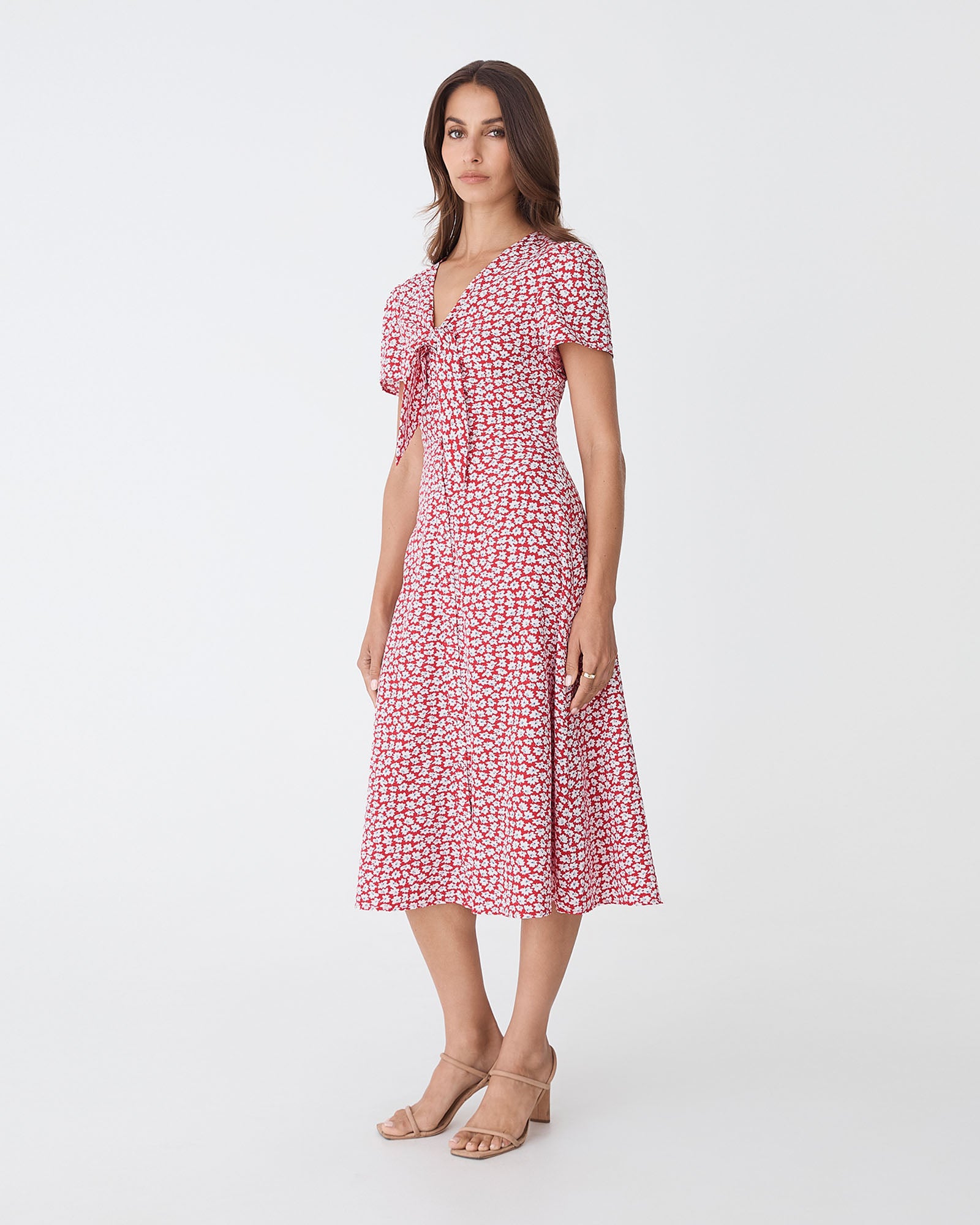 Tara Floral Button Midi Dress