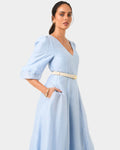 Marlie Puff Sleeve Midi Dress