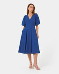 Iris Puff Sleeve Midi Dress