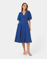 Iris Puff Sleeve Midi Dress