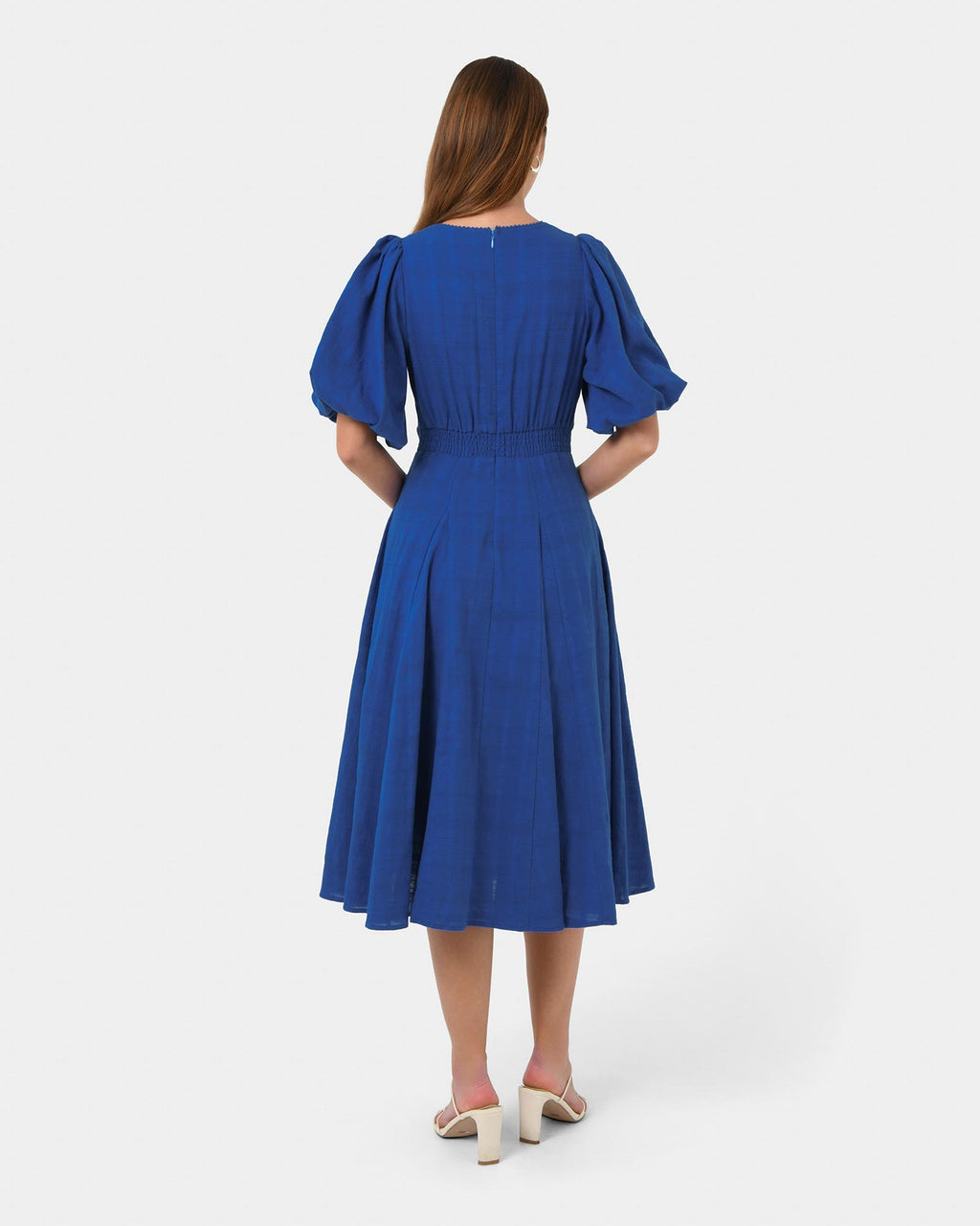 Iris Puff Sleeve Midi Dress