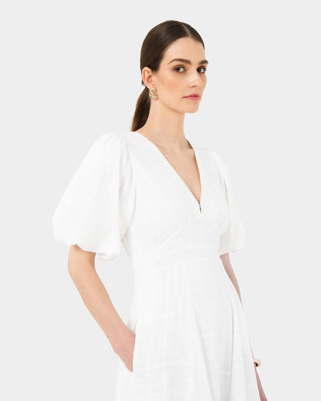 Iris Puff Sleeve Midi Dress