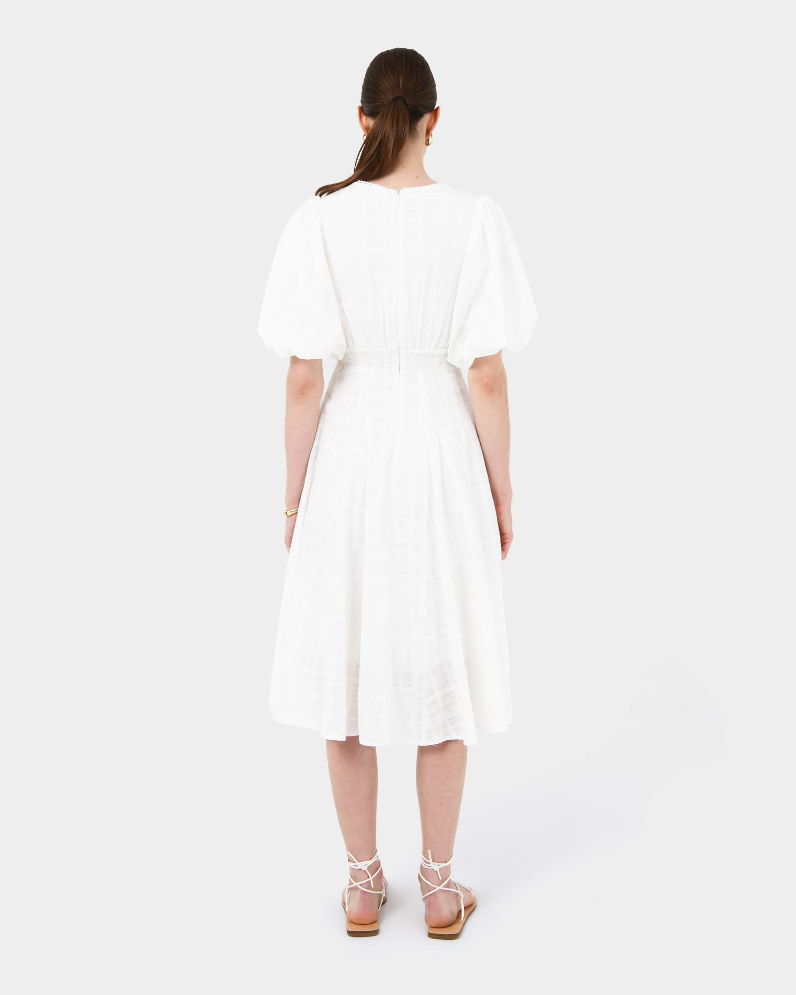 Iris Puff Sleeve Midi Dress