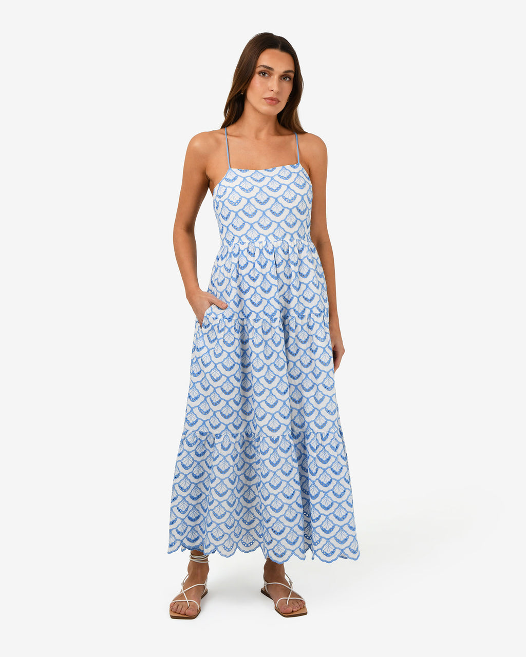 Kela Embroidery Maxi Dress