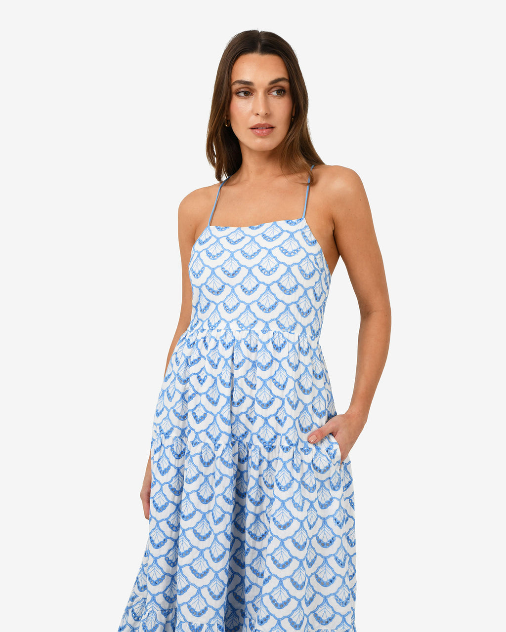 Kela Embroidery Maxi Dress