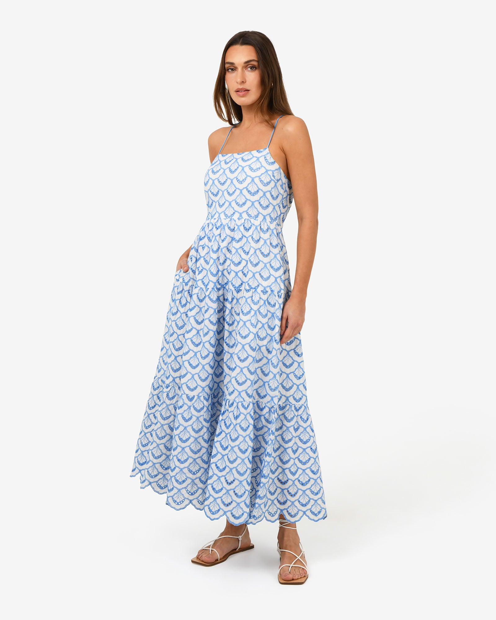 Kela Embroidery Maxi Dress