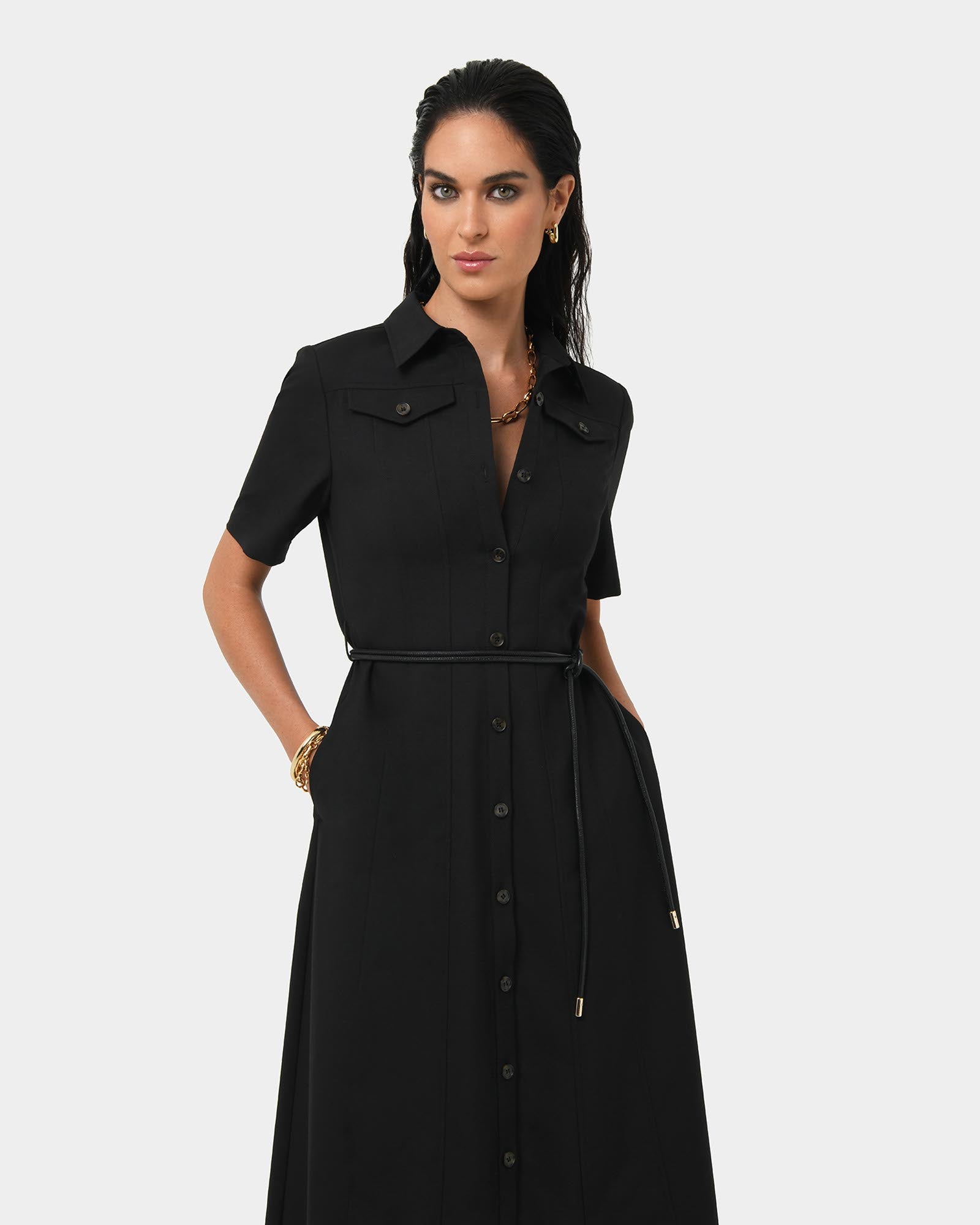 Amera Belted Utility Dress