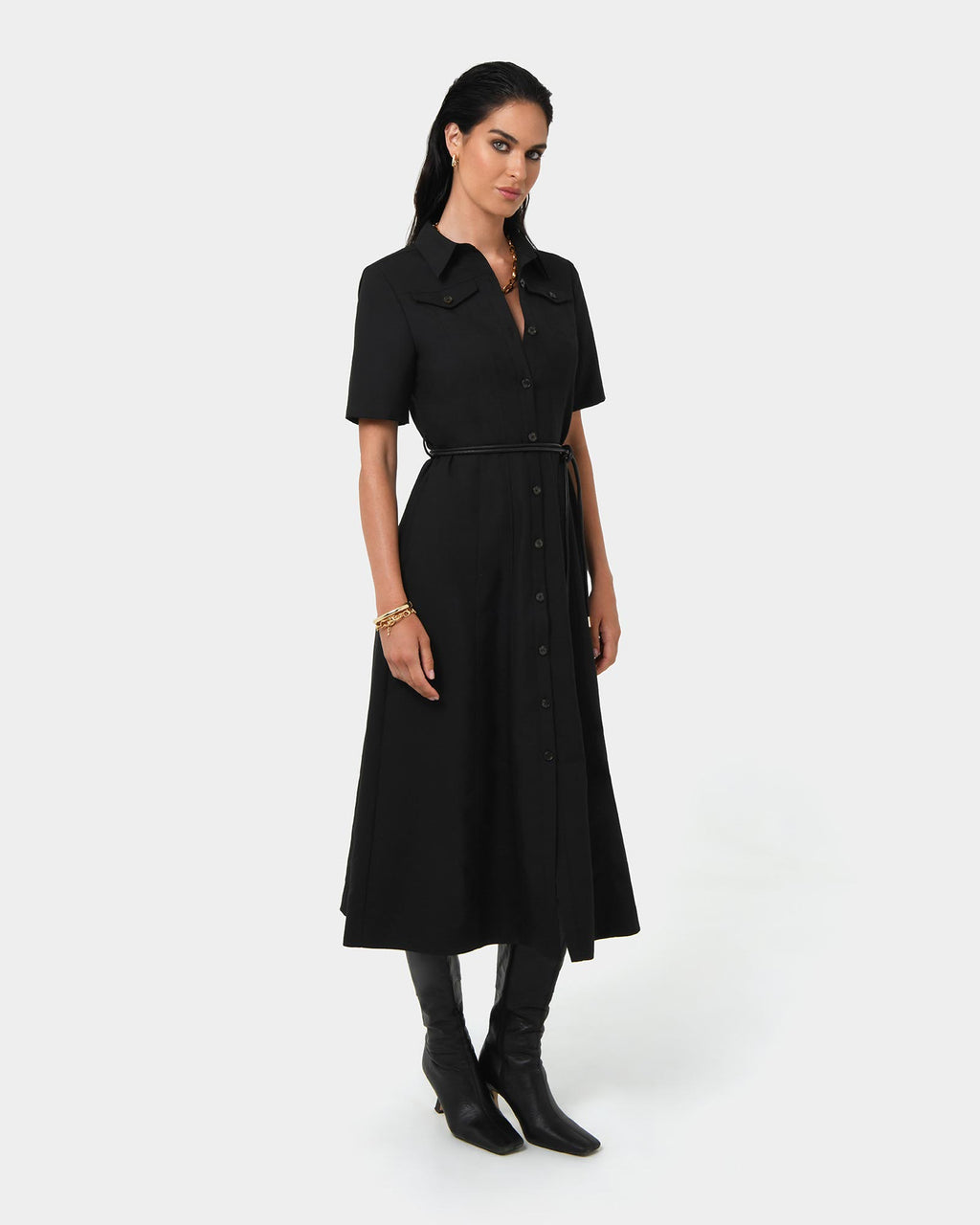 Amera Belted Utility Dress