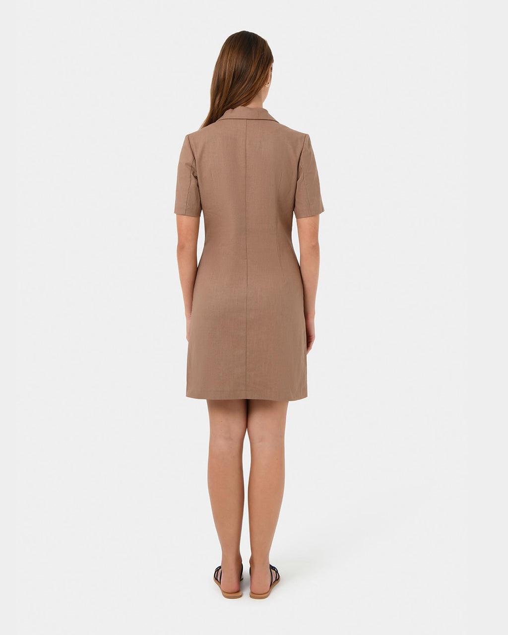 Nia Button Linen Dress