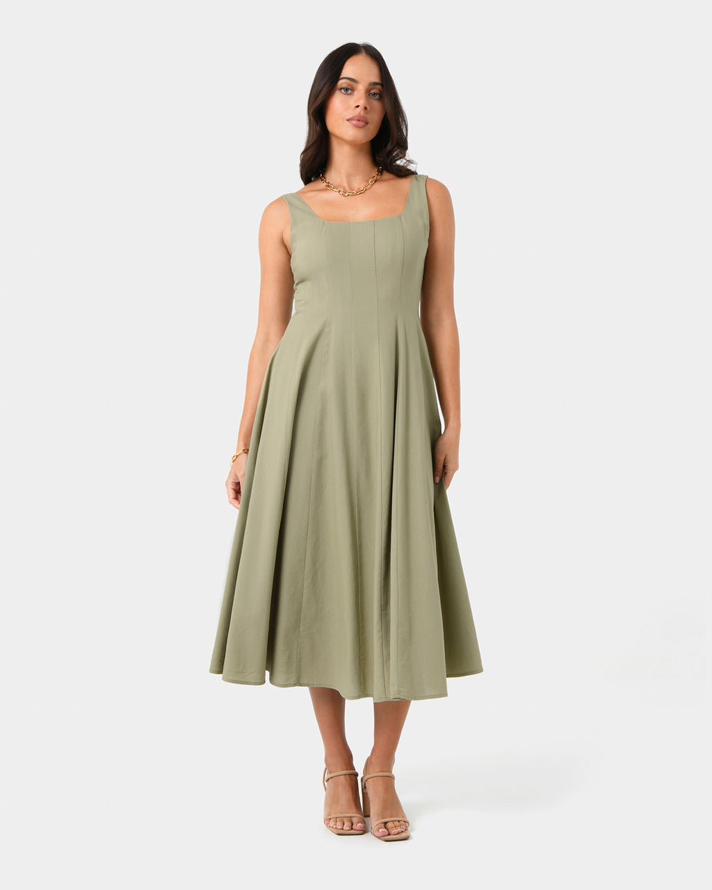 Saira 2 Linen A-Line Dress