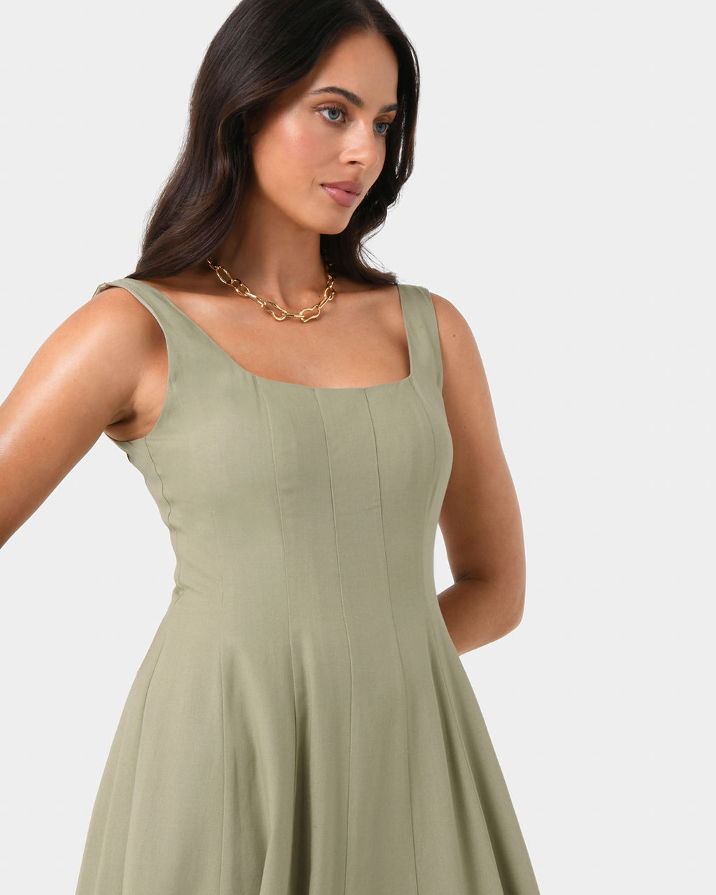 Saira 2 Linen A-Line Dress