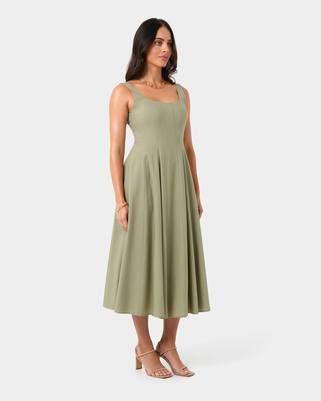 Saira 2 Linen A-Line Dress