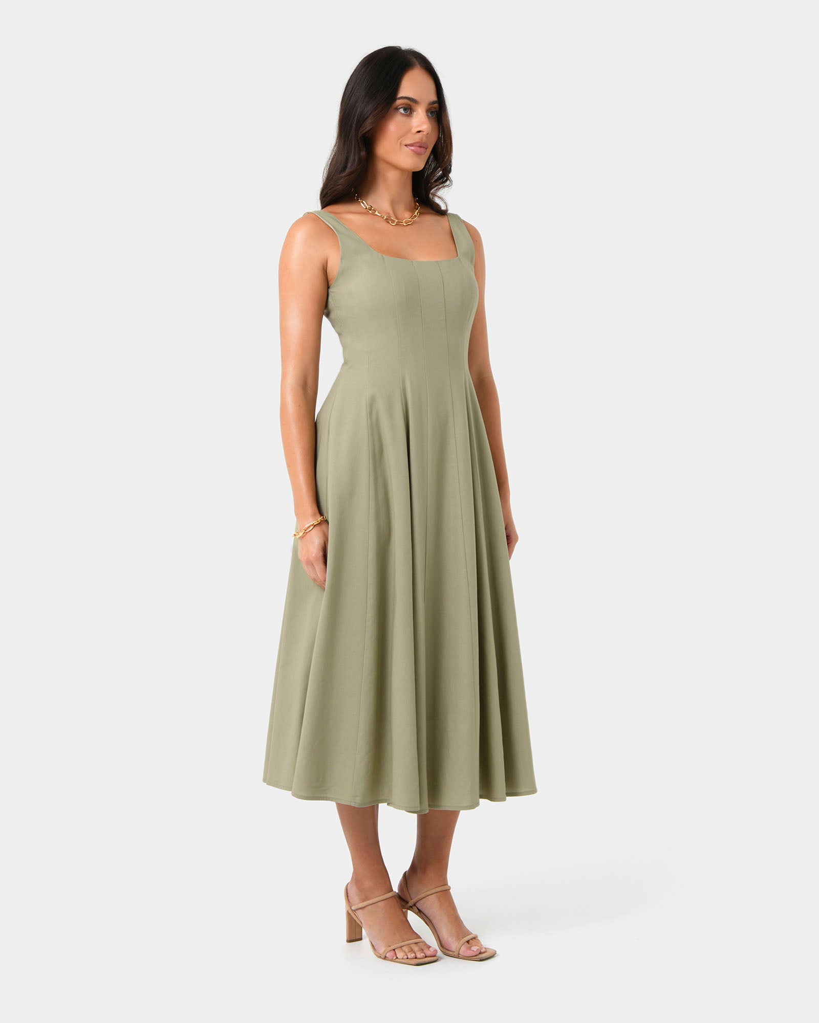 Saira 2 Linen A-Line Dress