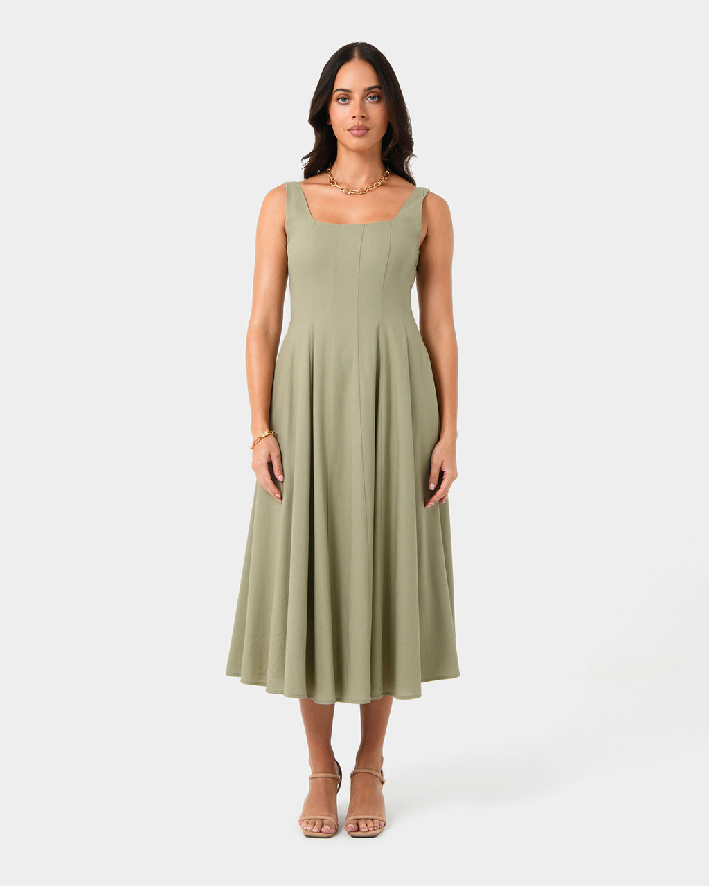 Saira 2 Linen A-Line Dress