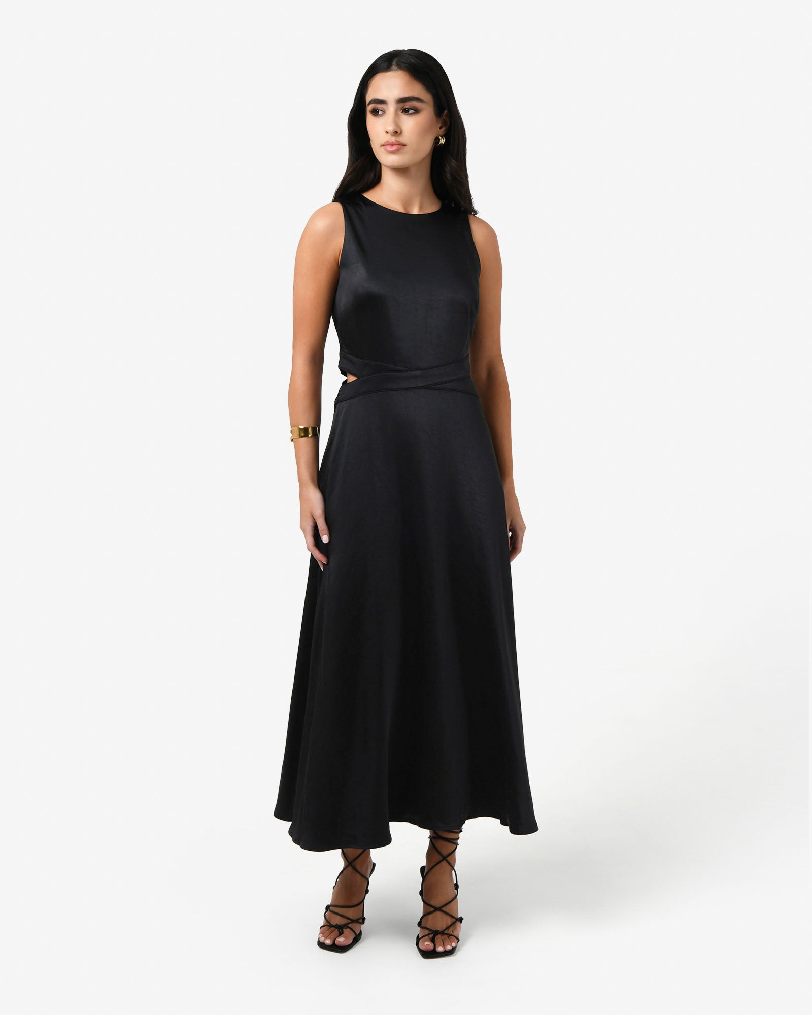 Louisa Cut Out Satin Dress