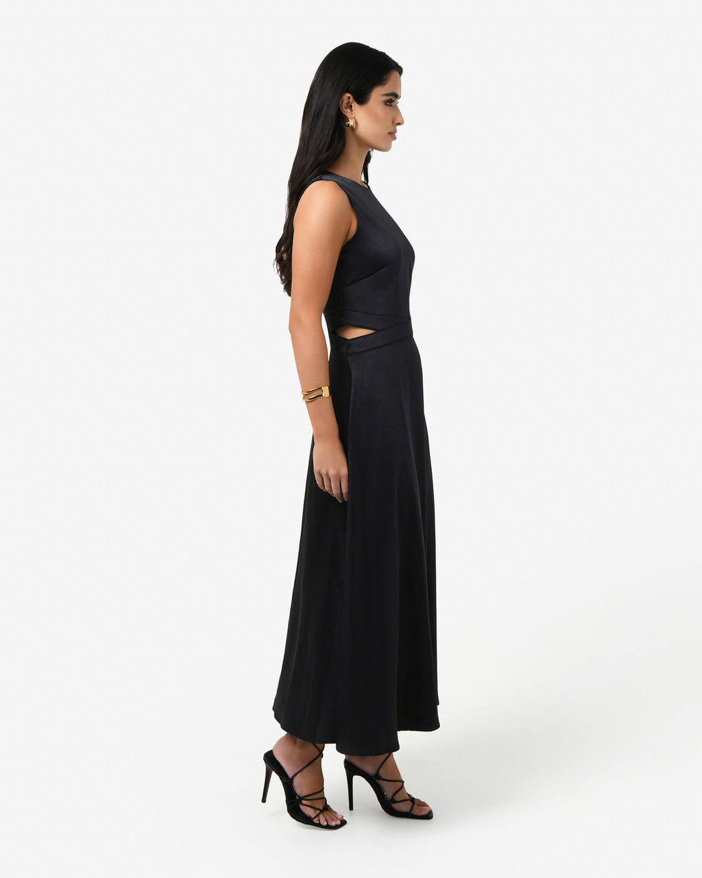 Louisa Cut Out Satin Dress