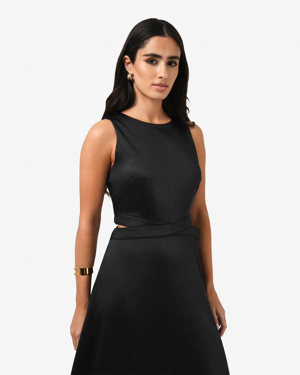 Louisa Cut Out Satin Dress