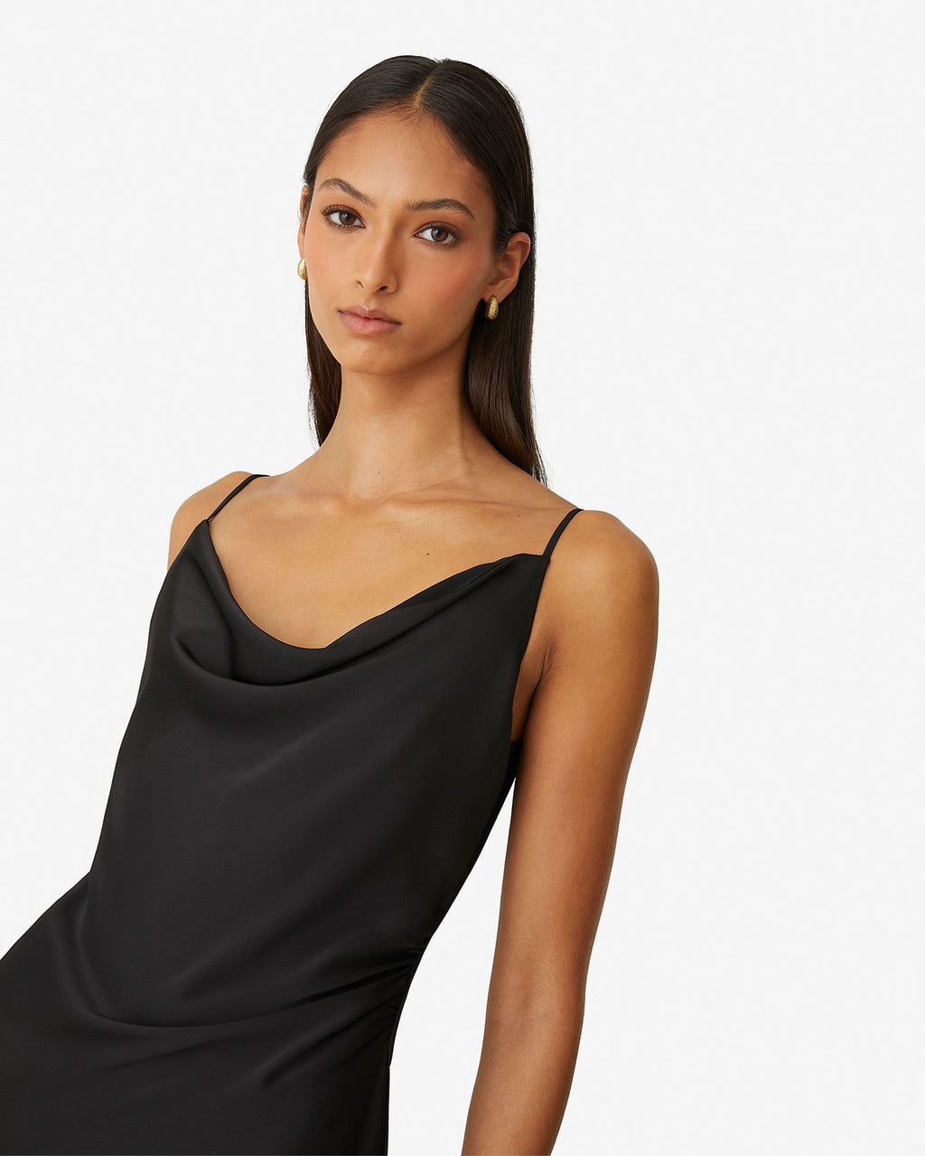 Mae Side Ruched Satin Dress