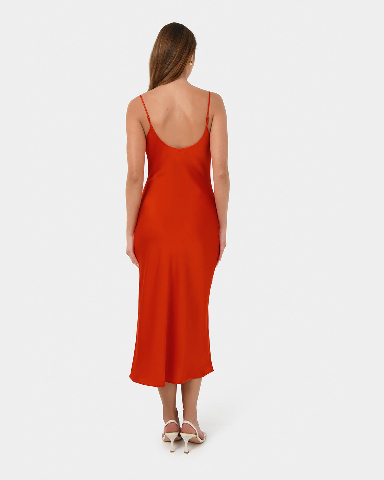 Mae Side Ruched Satin Dress