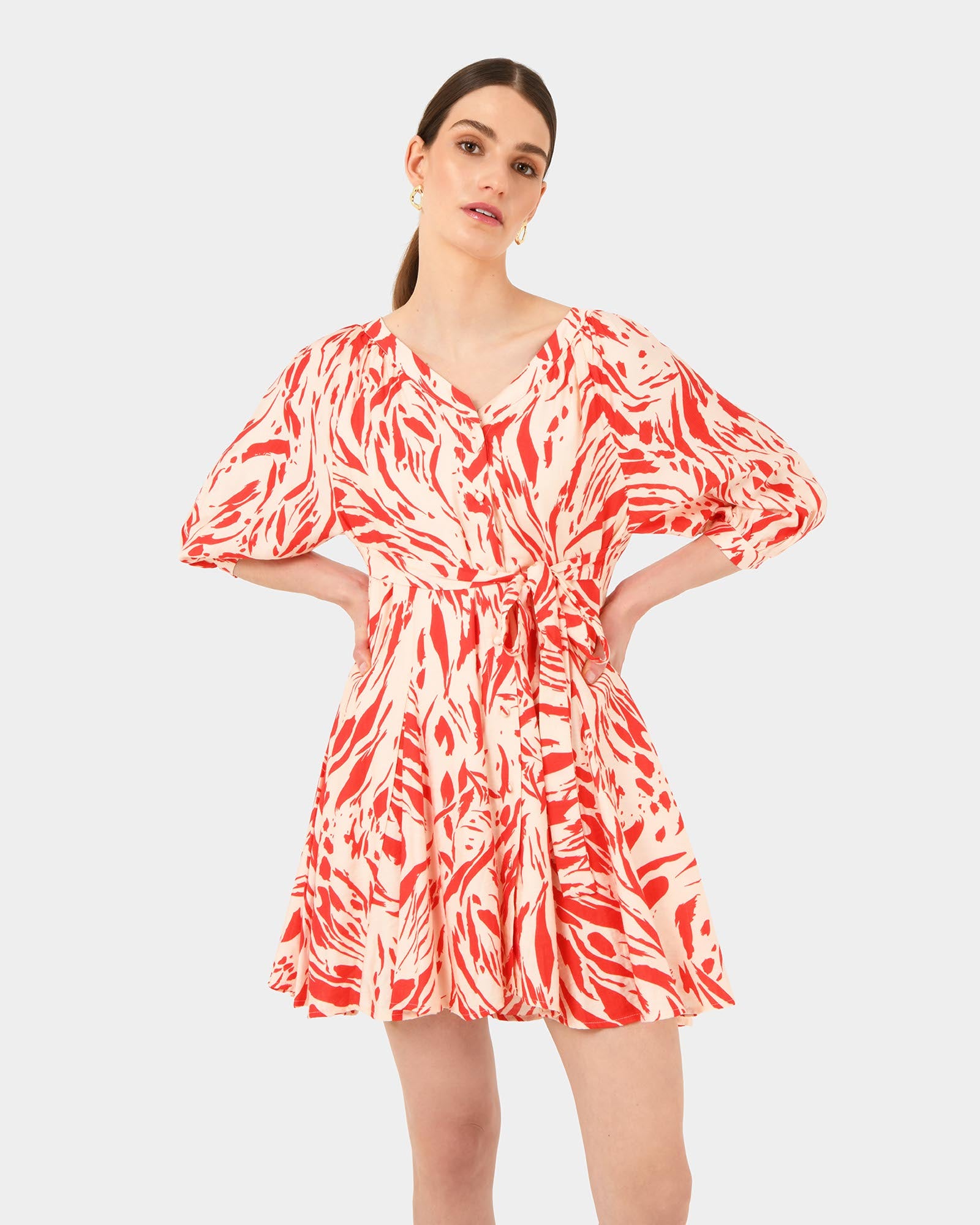 Vienna V-Neck Tie Dress