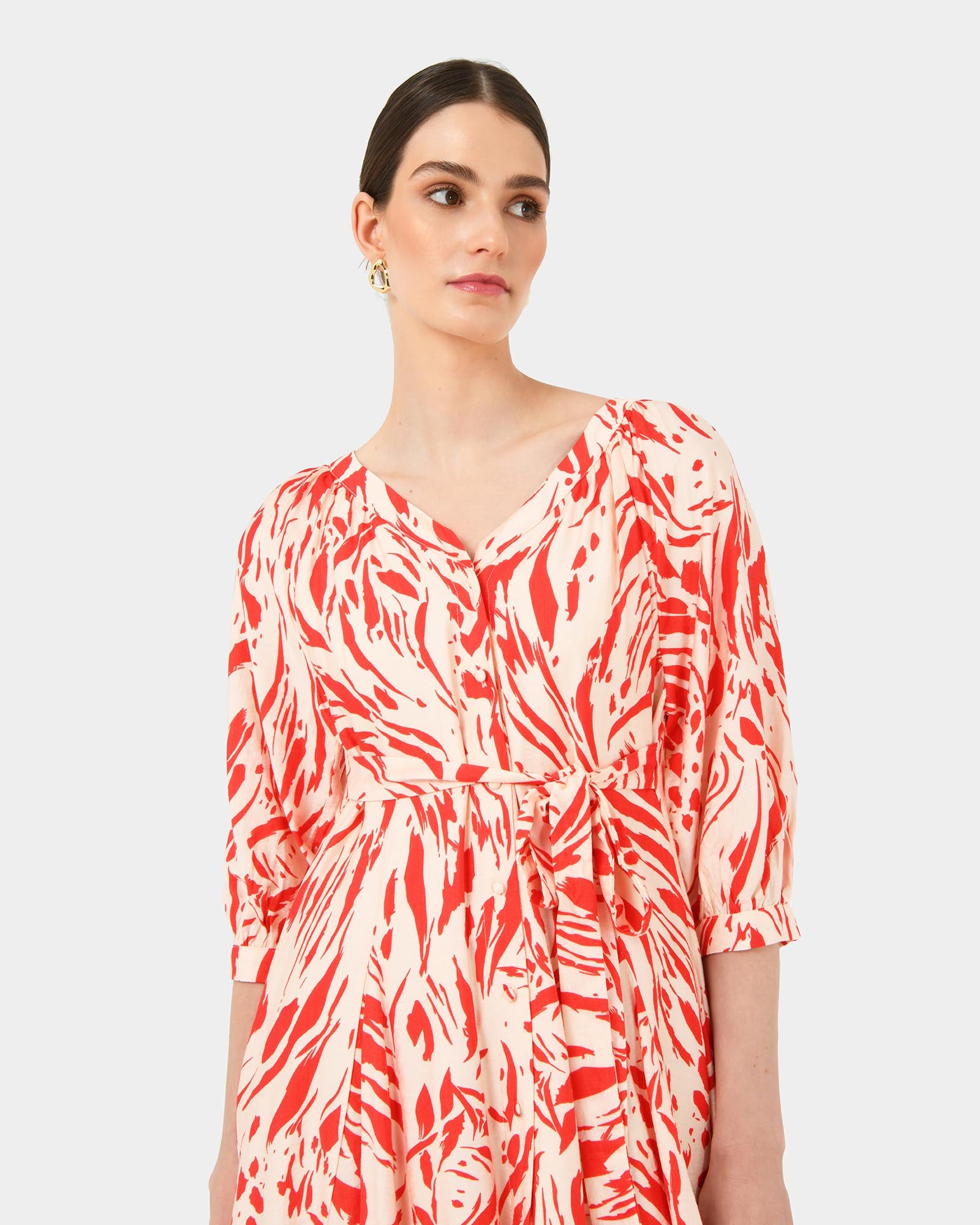 Vienna V-Neck Tie Dress