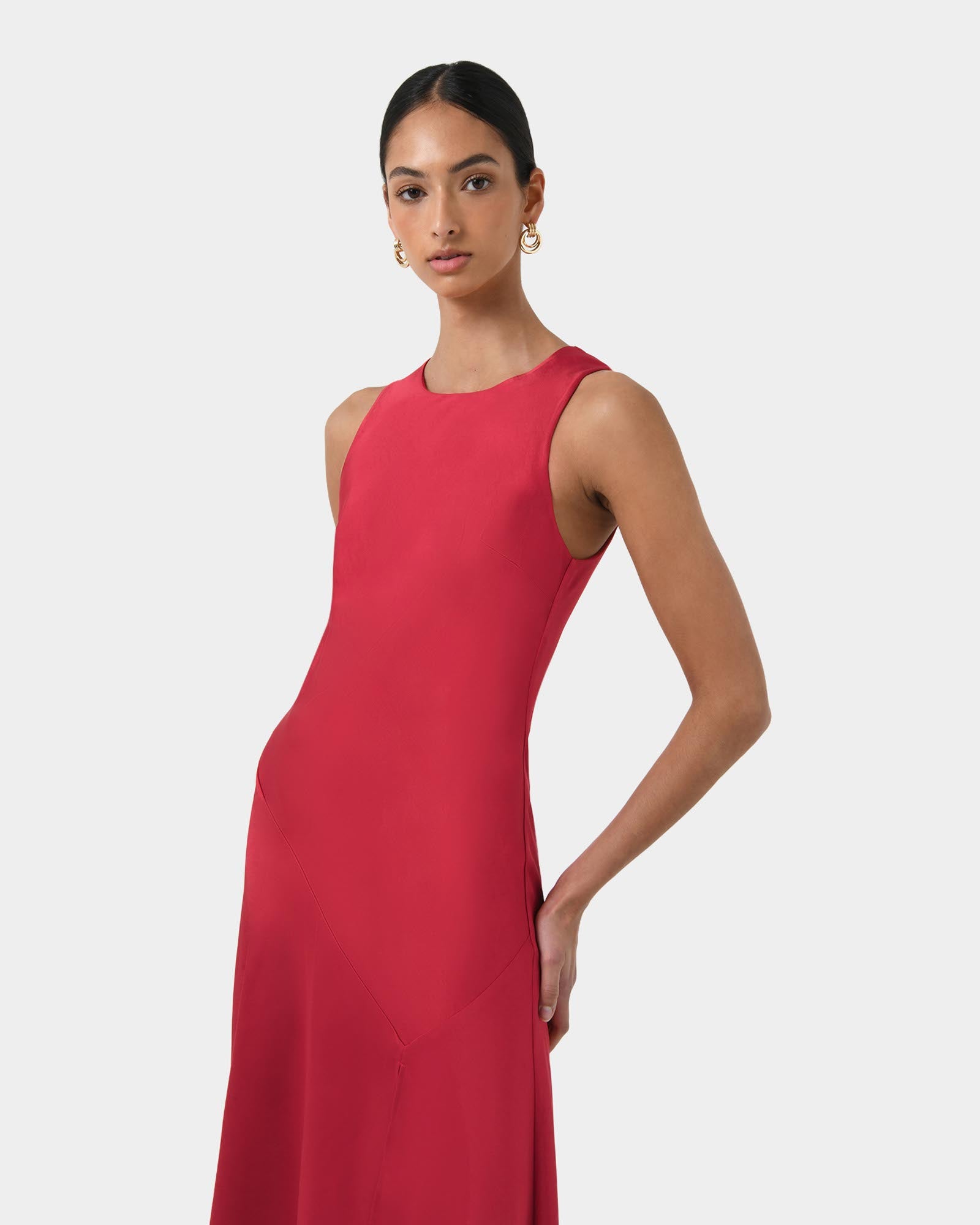 Louisa Satin Bias Dress