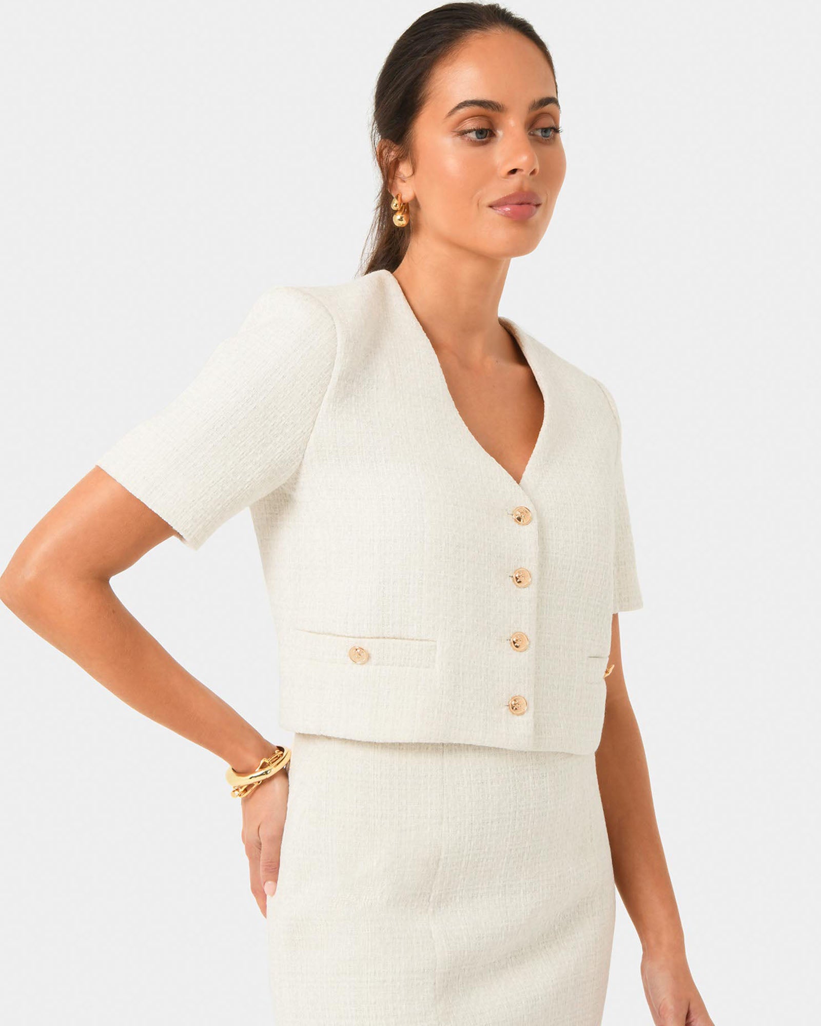 Carmen Tweed Crop Jacket