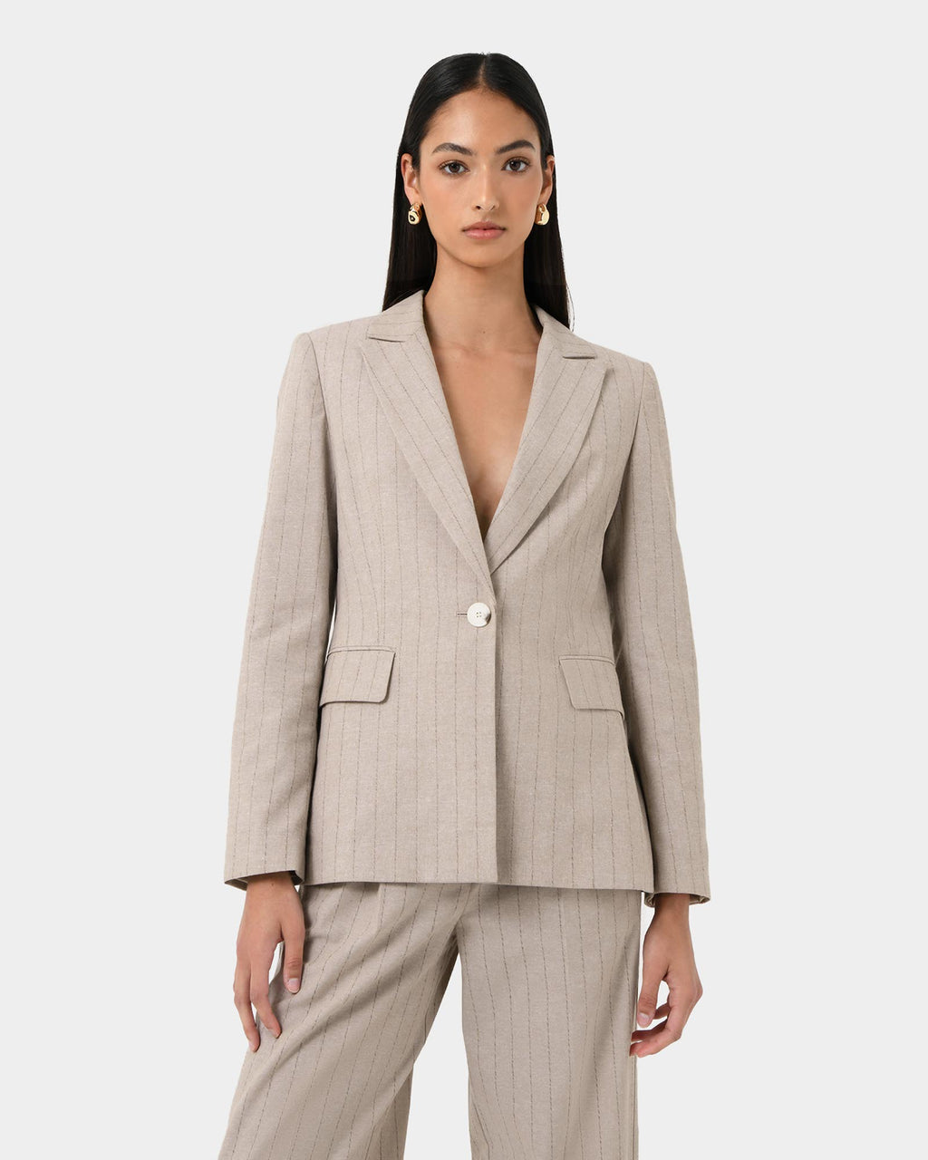 Ria Stripe Cotton Jacket