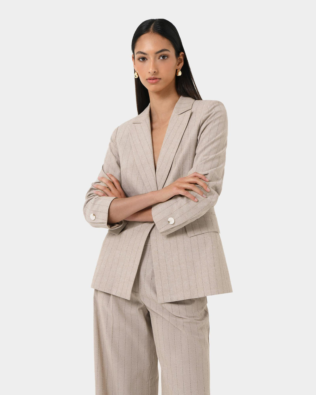 Ria Stripe Cotton Jacket