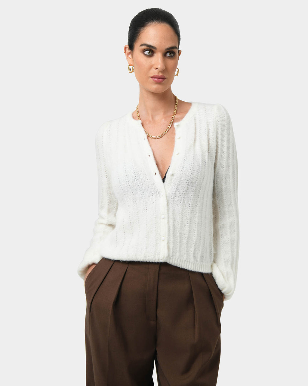 Aura Fluffy Knit Cardigan