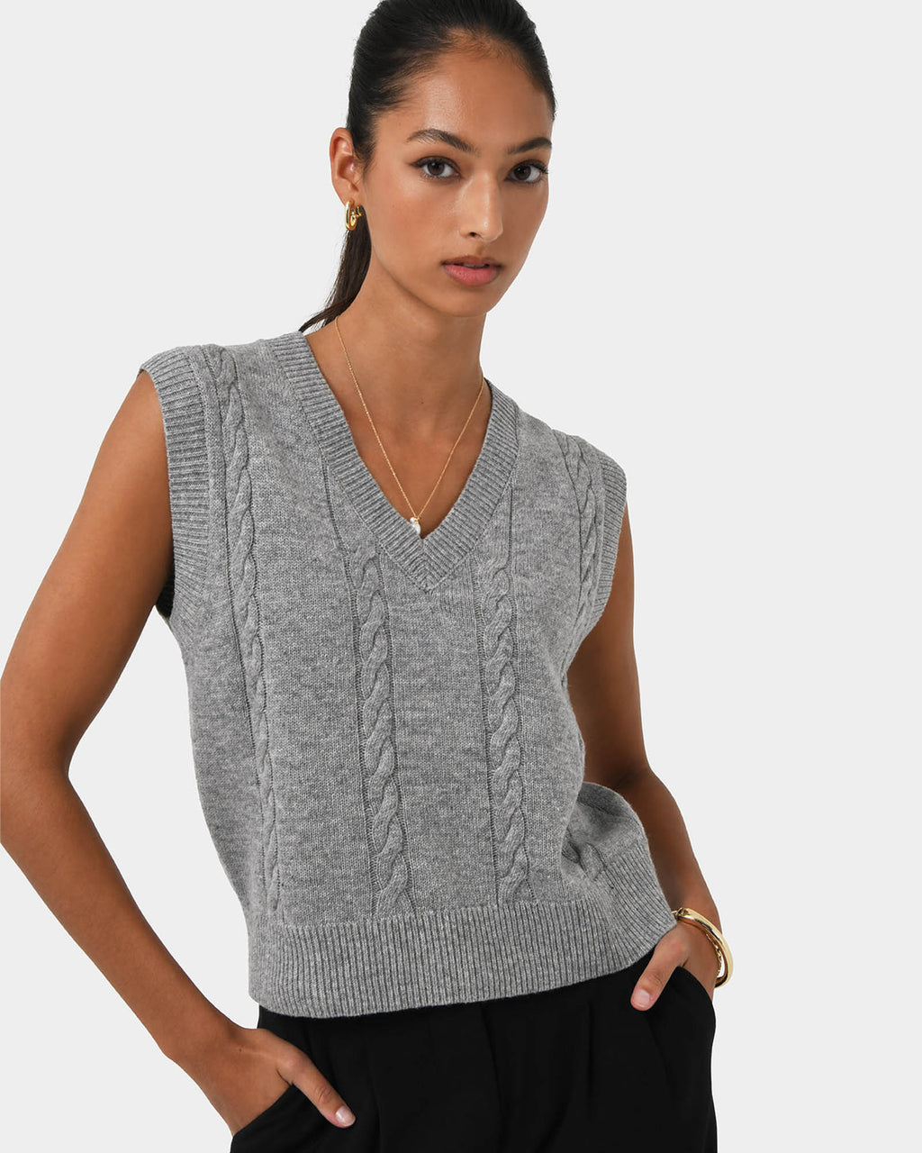 Rulia V-Neck Knit Vest