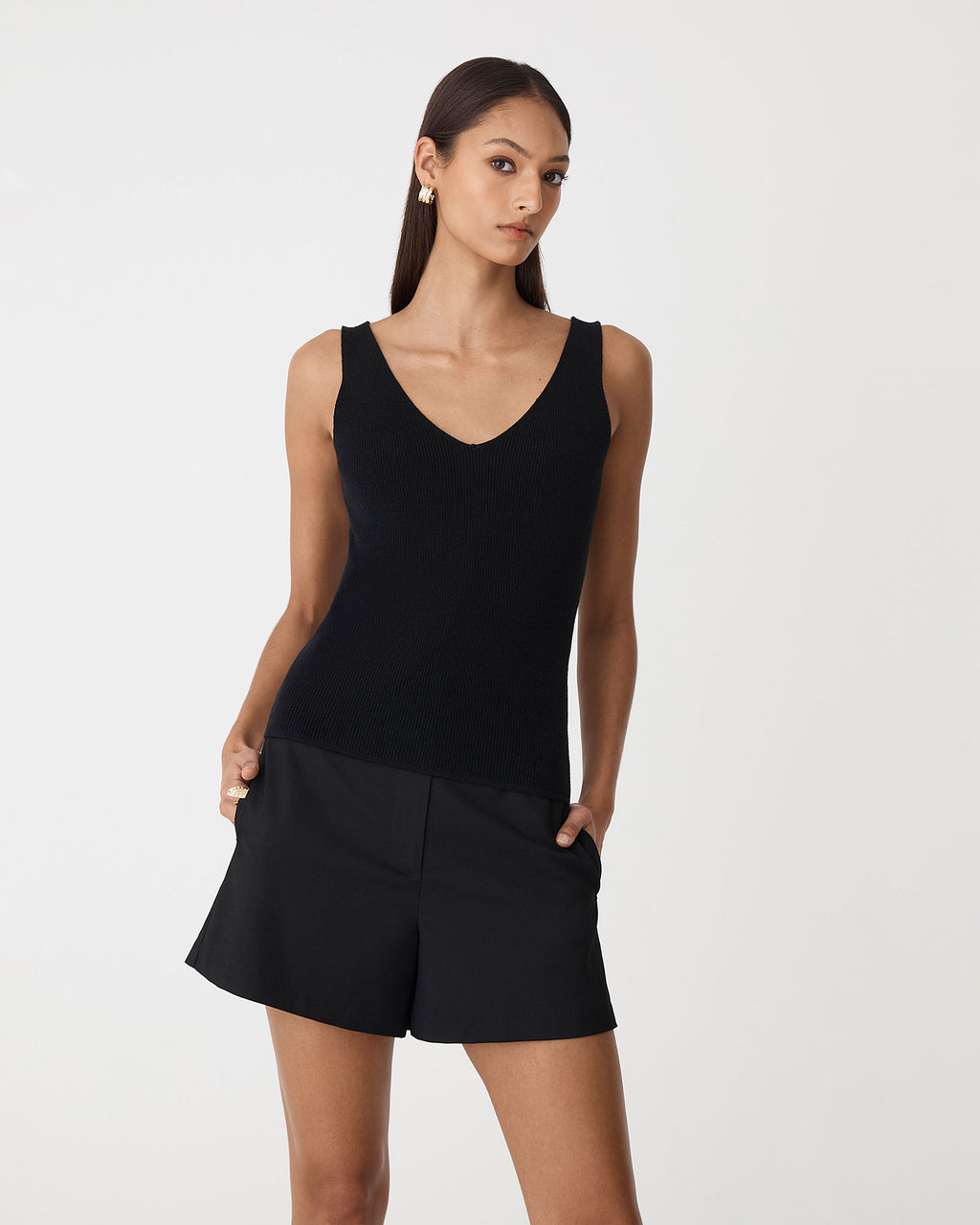Heidi V-Neck Knit Tank