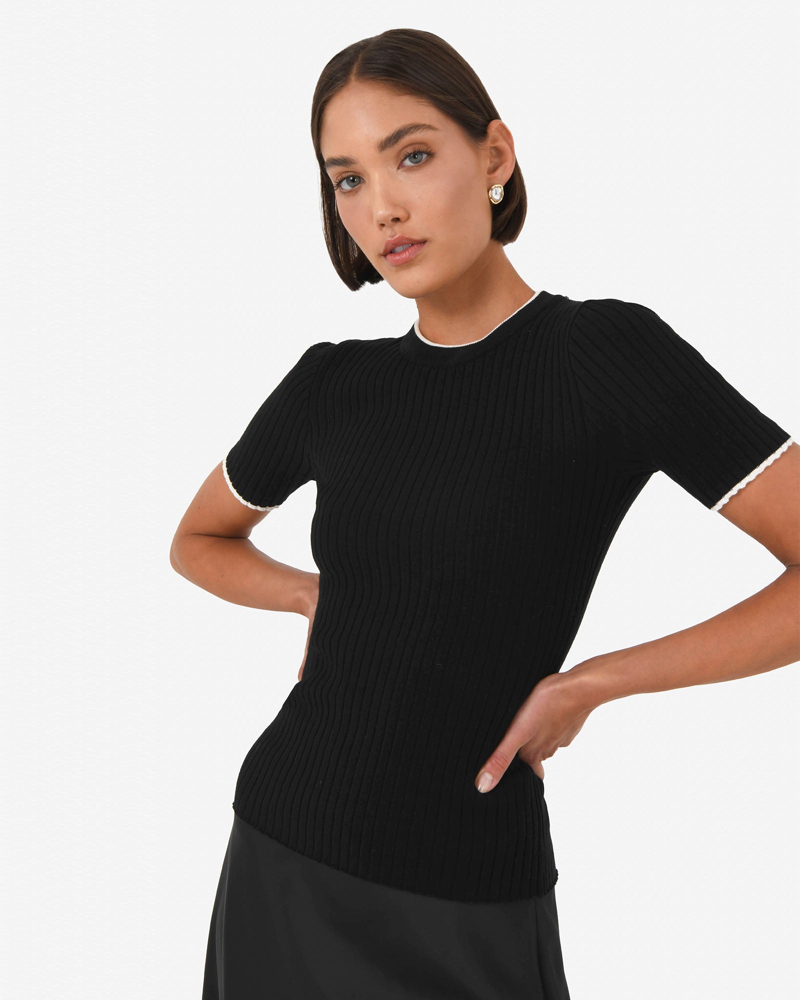 Hanni Contrast Knit Top