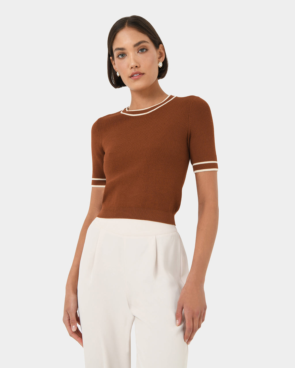 Kiara Contrast Knit Top