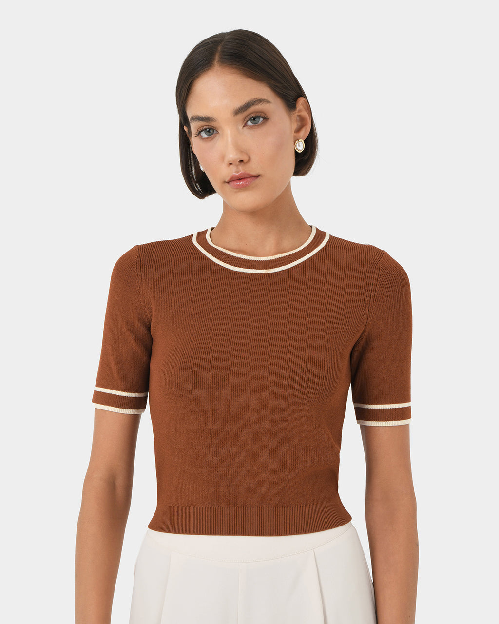 Kiara Contrast Knit Top