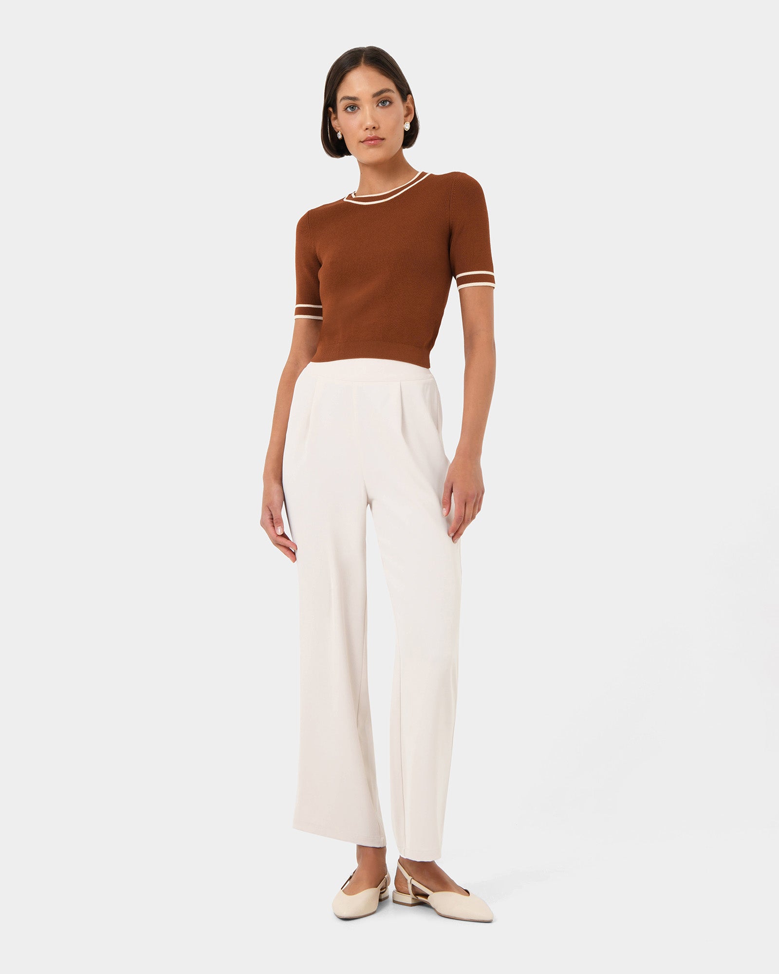 Kiara Contrast Knit Top