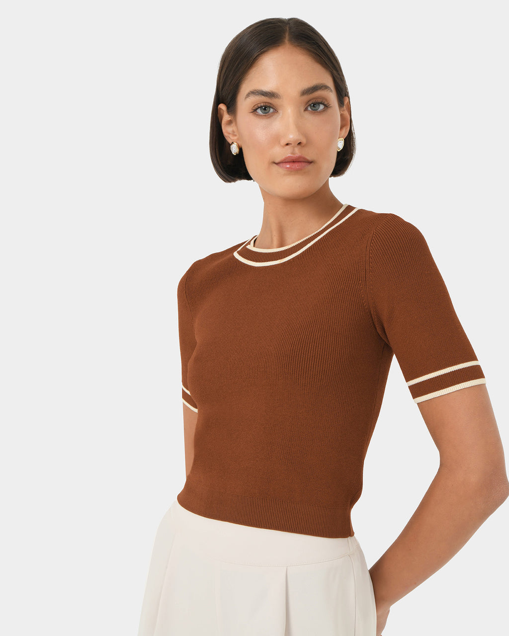 Kiara Contrast Knit Top
