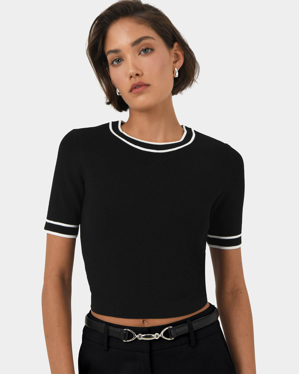 Kiara Contrast Knit Top