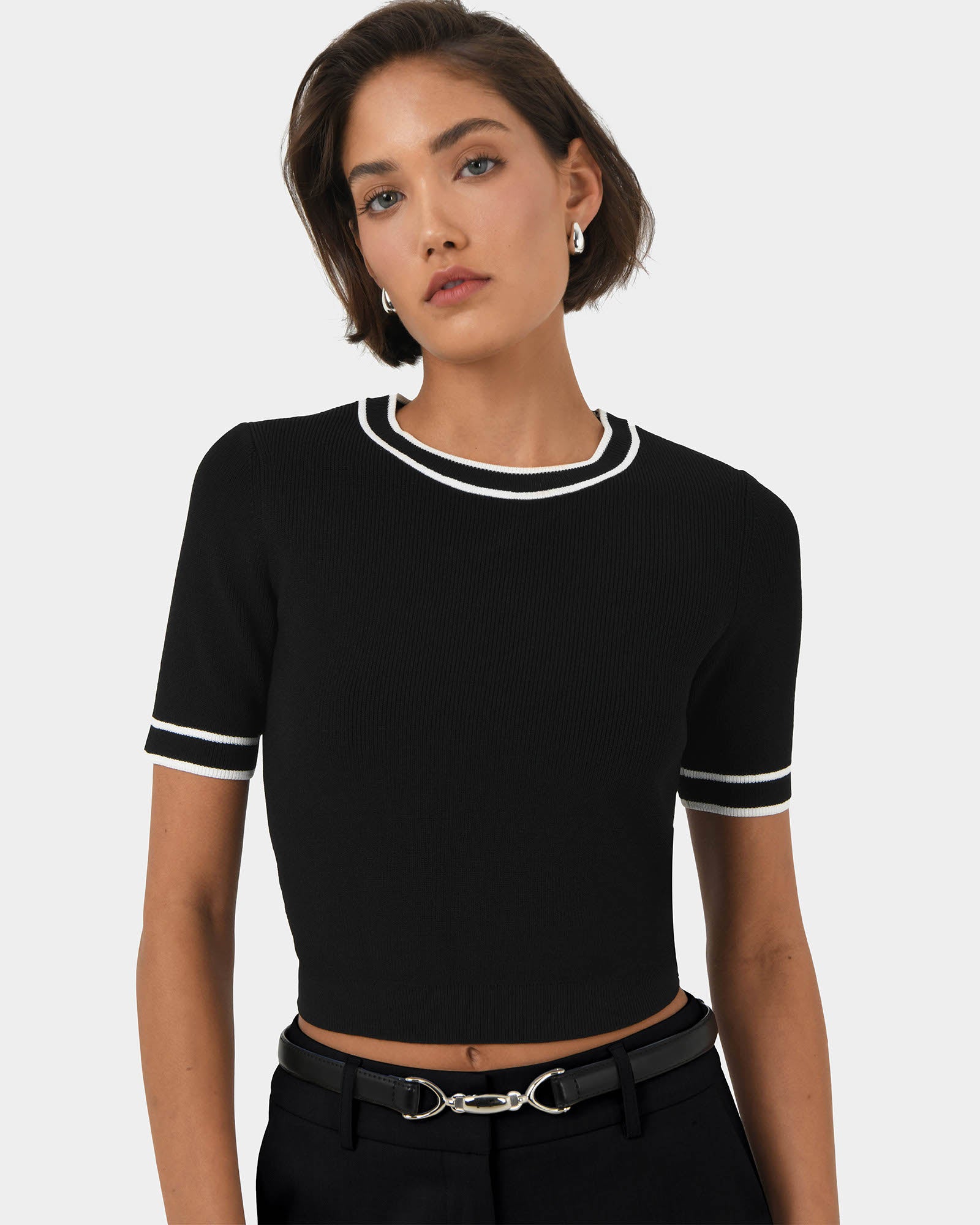 Kiara Contrast Knit Top