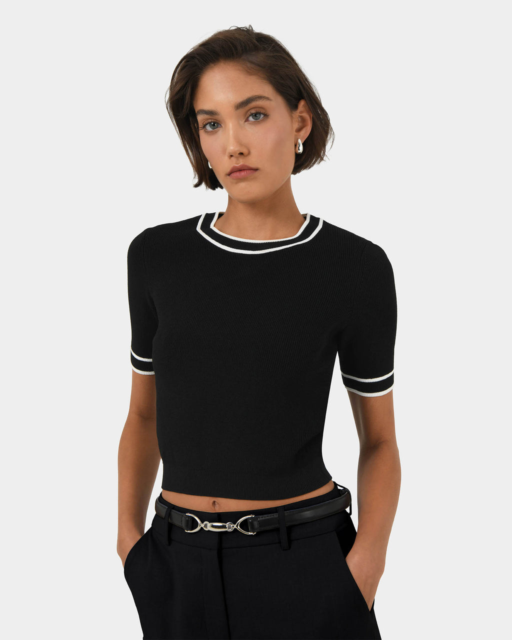 Kiara Contrast Knit Top