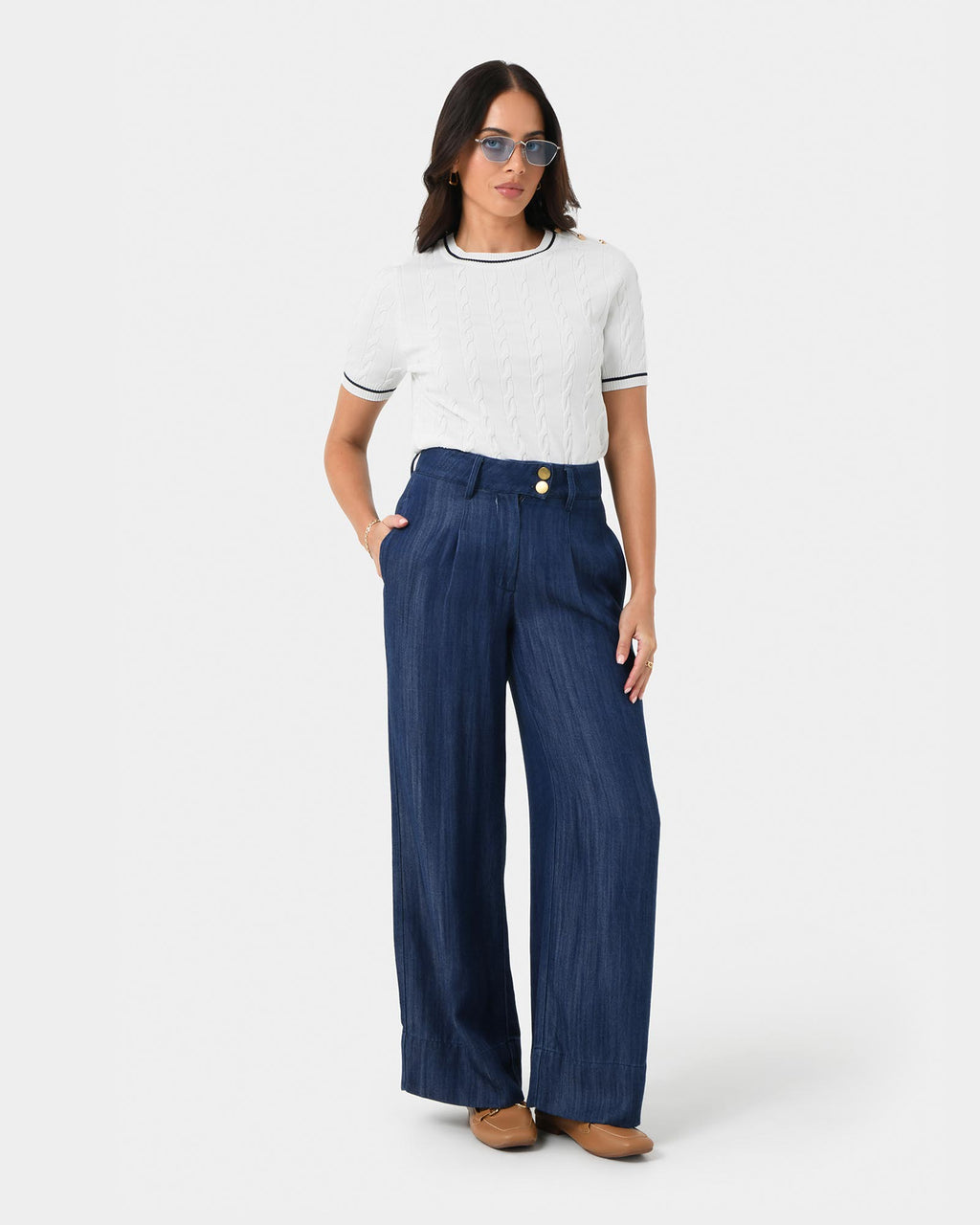 Kaley Lyocell Denim Trousers