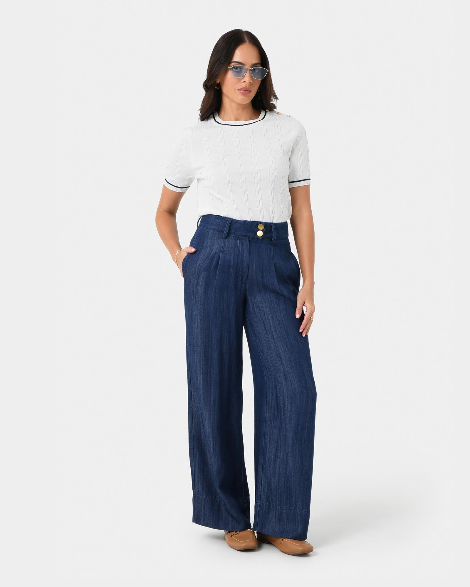 Kaley Lyocell Denim Trousers