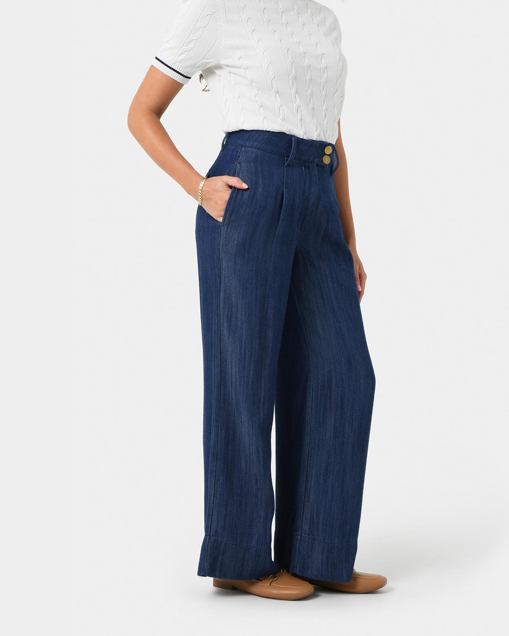 Kaley Lyocell Denim Trousers
