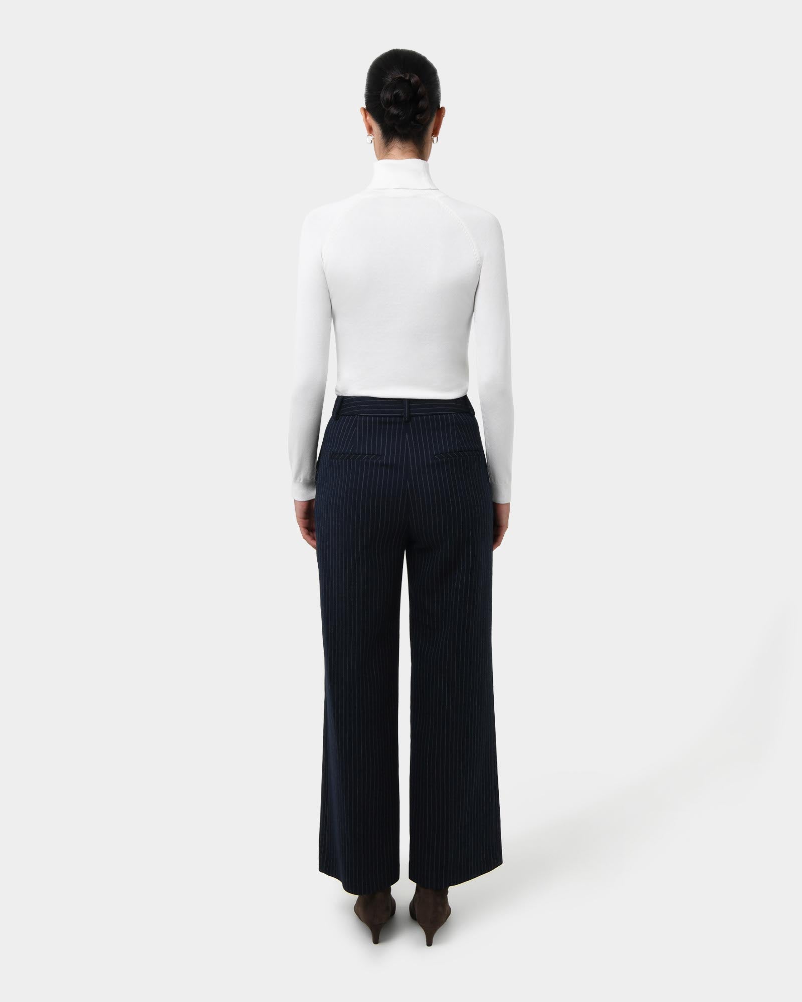 Zara Pinstripe Tailored Pants