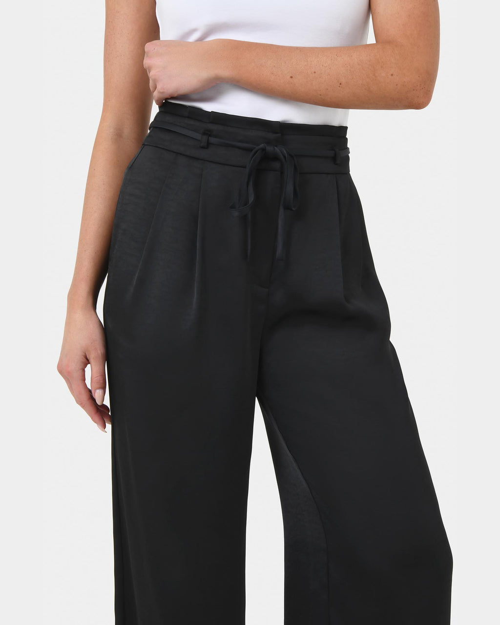 Louisa Wide Leg Satin Pants