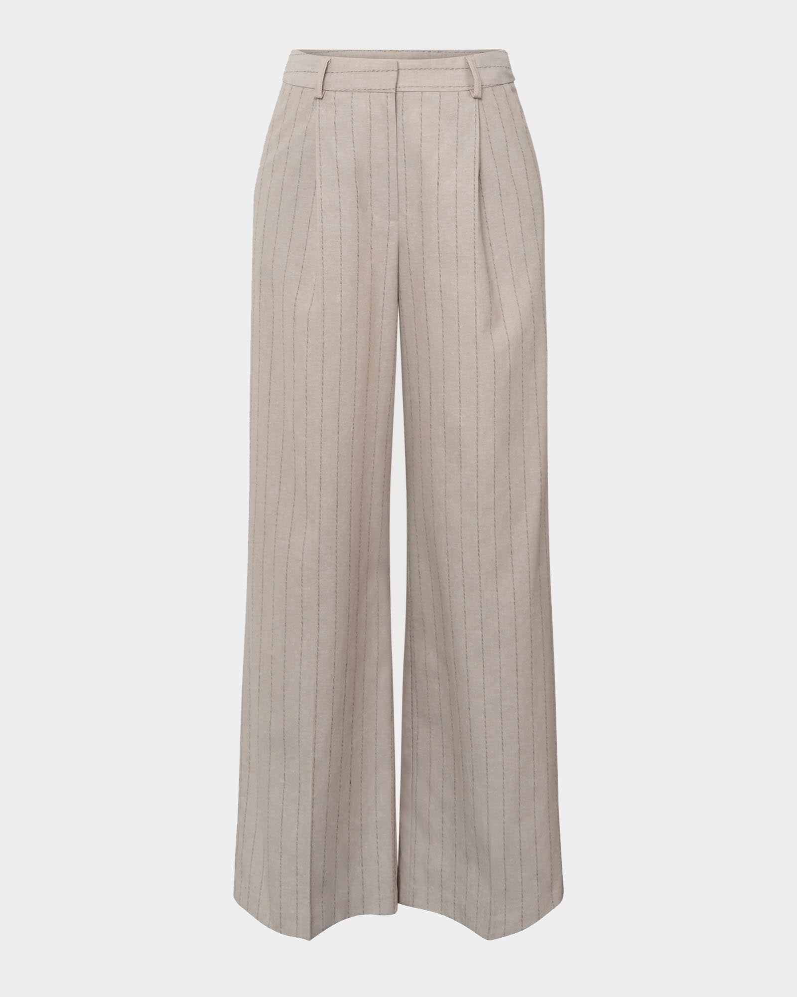 Ria Stripe Cotton Blend Pants