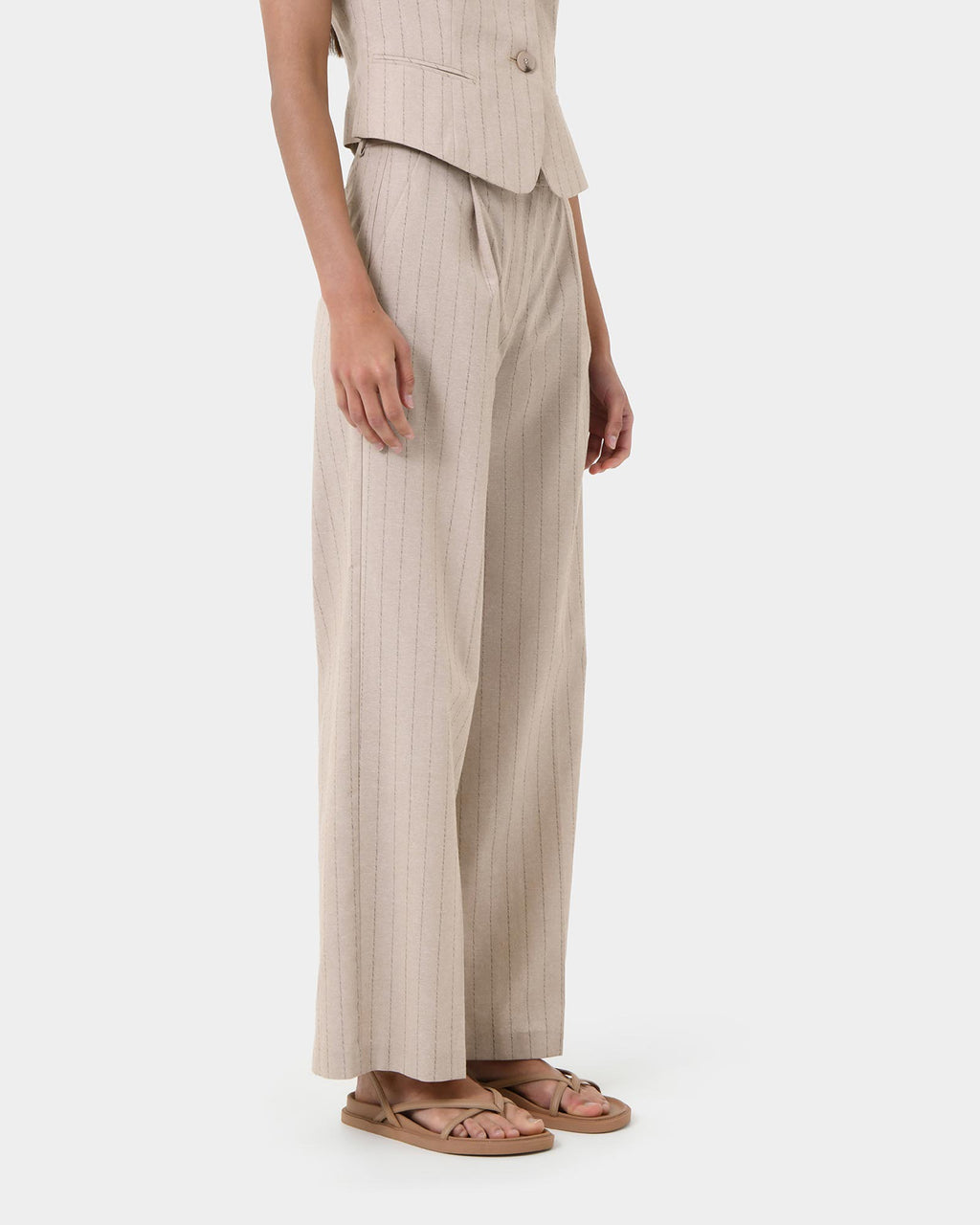 Ria Stripe Cotton Blend Pants