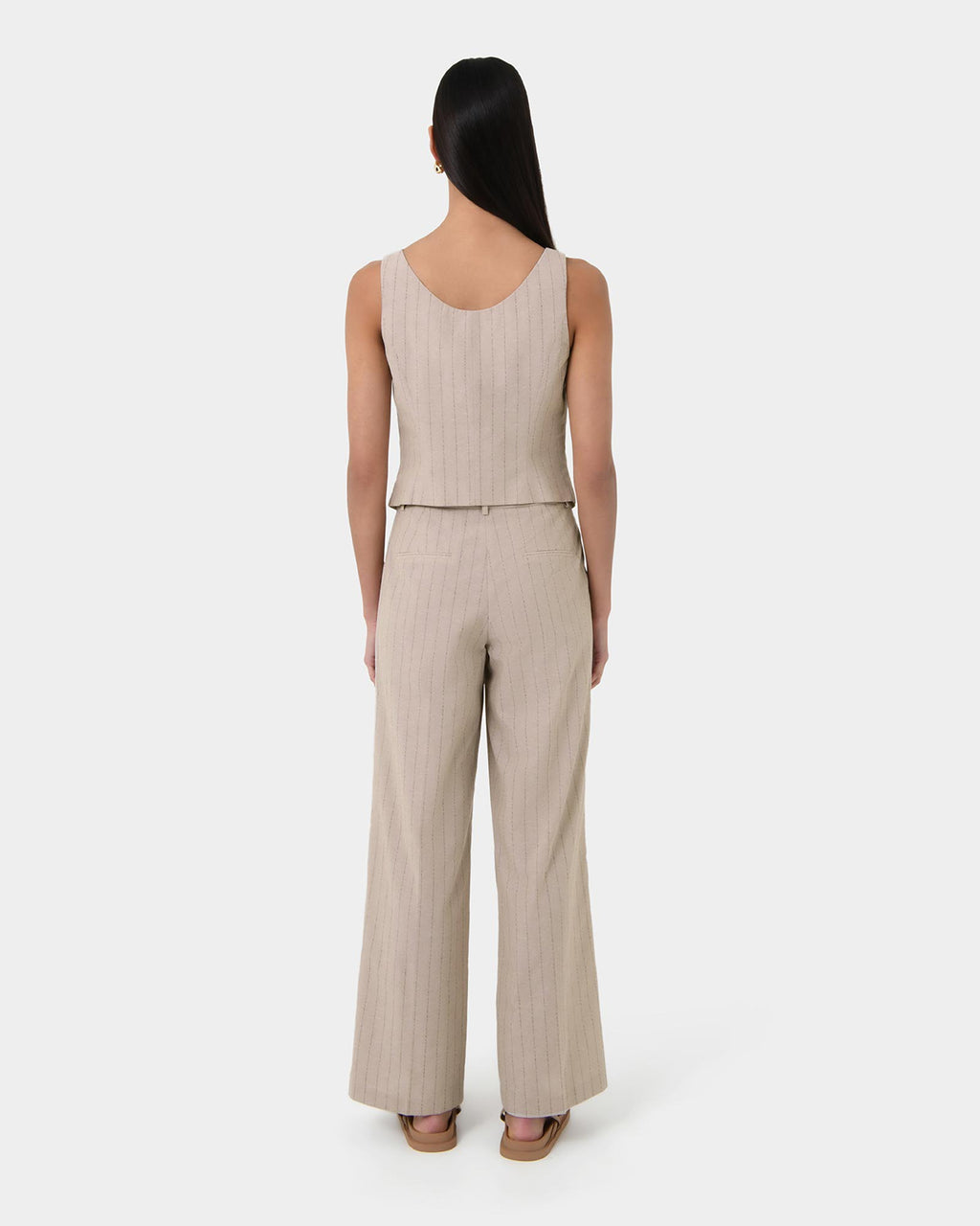 Ria Stripe Cotton Blend Pants